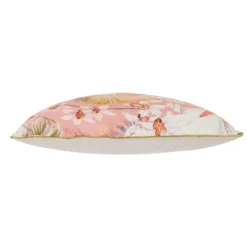 Cuscino divano 45x45 cm fiori e piume