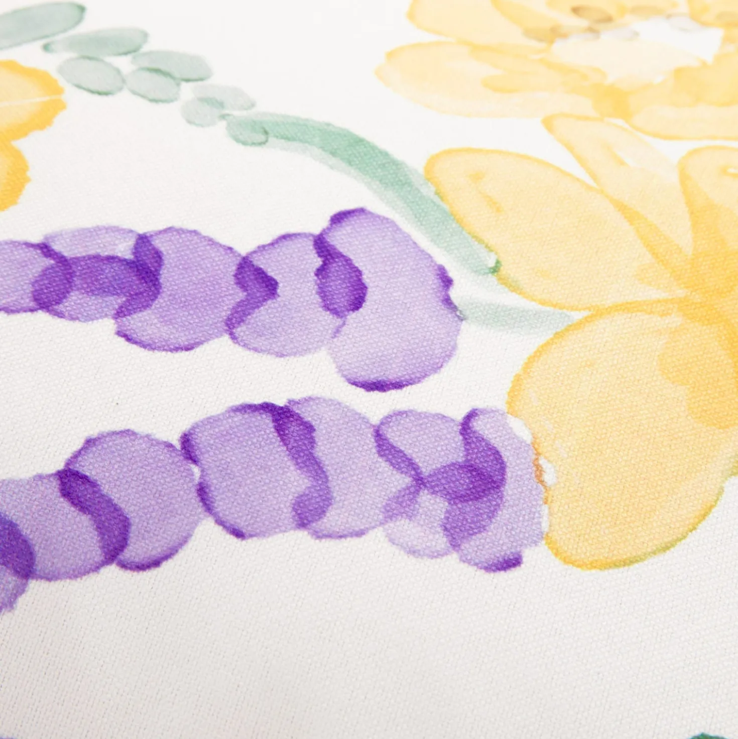 Cuscino divano 45x45 cm fiori gialli viola