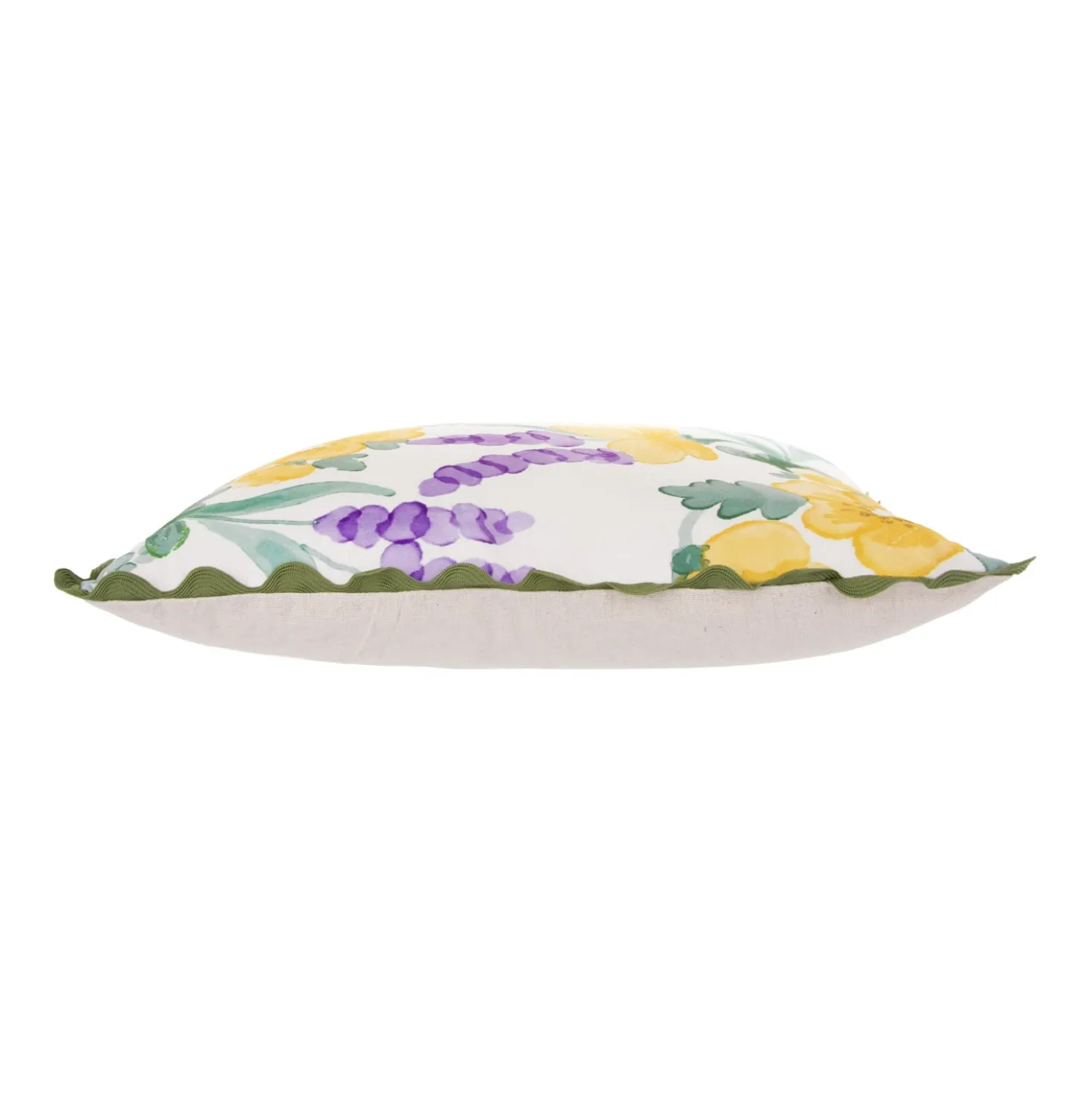 Cuscino divano 45x45 cm fiori gialli viola