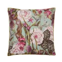 Cuscino divano 45x45 cm fiori rosa