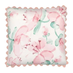 Cuscino divano 45x45 cm fiori rosa
