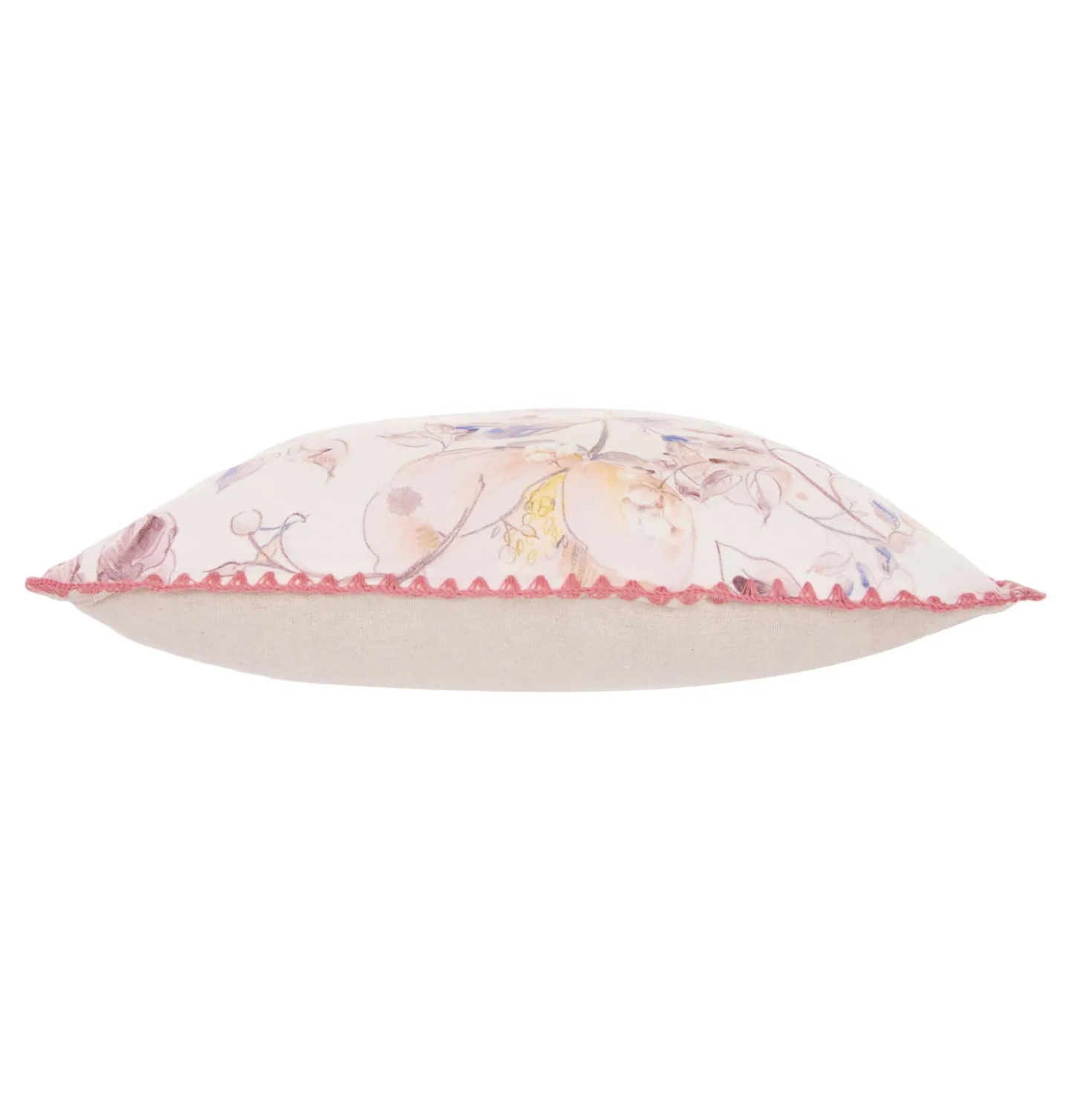 Cuscino divano 45x45 cm fiori rosa cipria