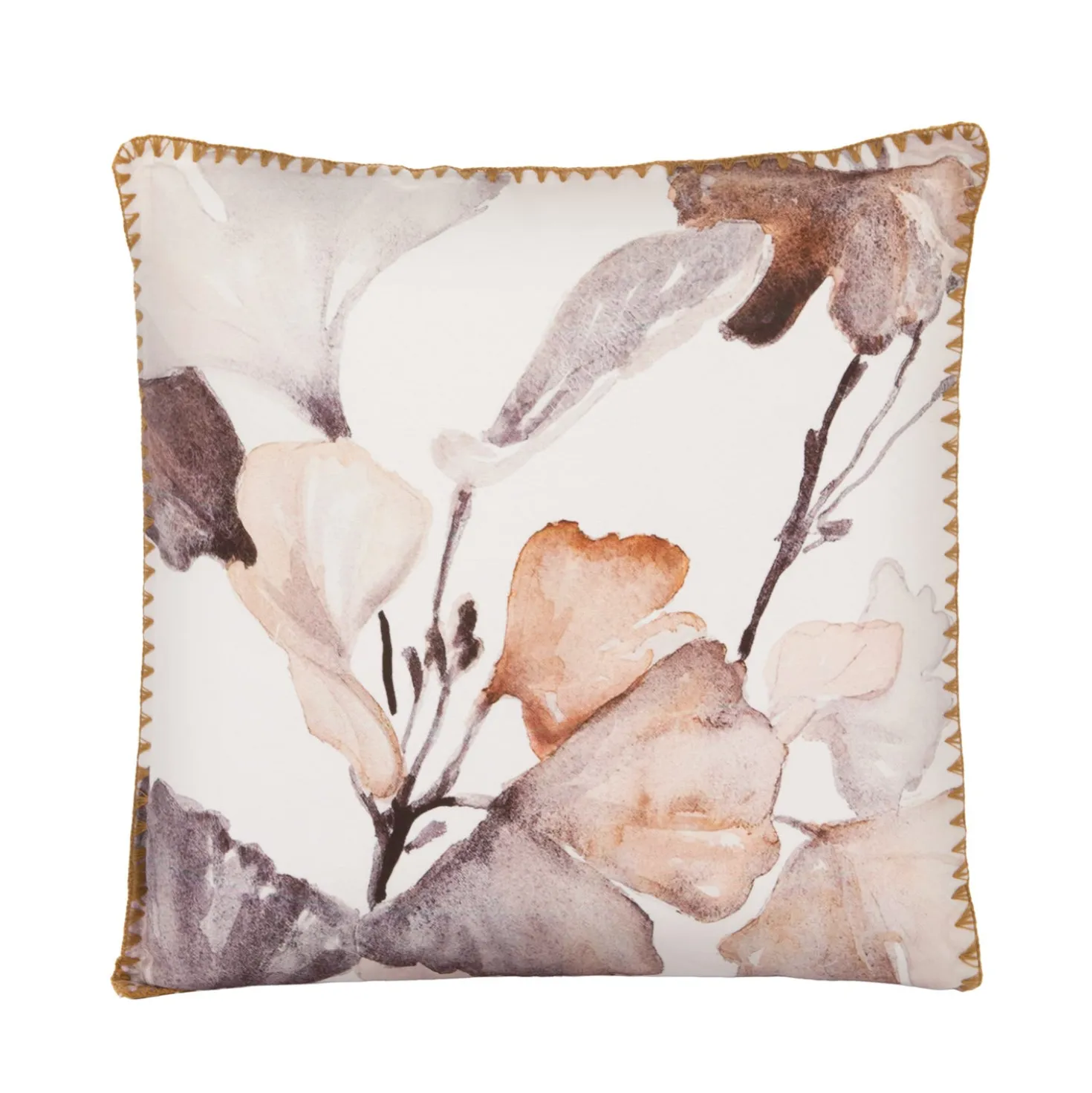 Cuscino divano 45x45 cm fiori tortora
