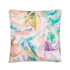 Cuscino divano 45x45 cm foglie acquerello