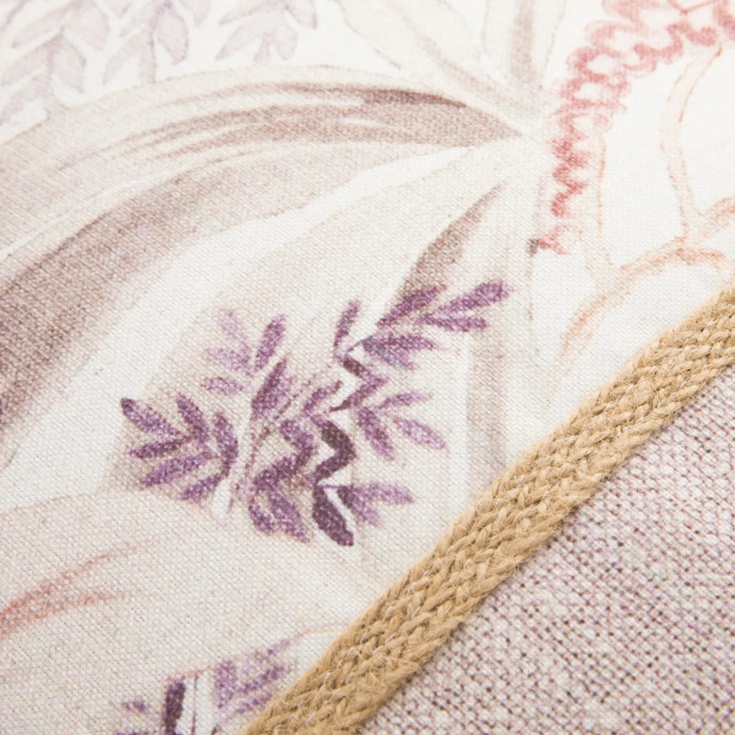 Cuscino divano 45x45 cm foglie beige