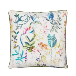 Cuscino divano 45x45 cm foglie colorate