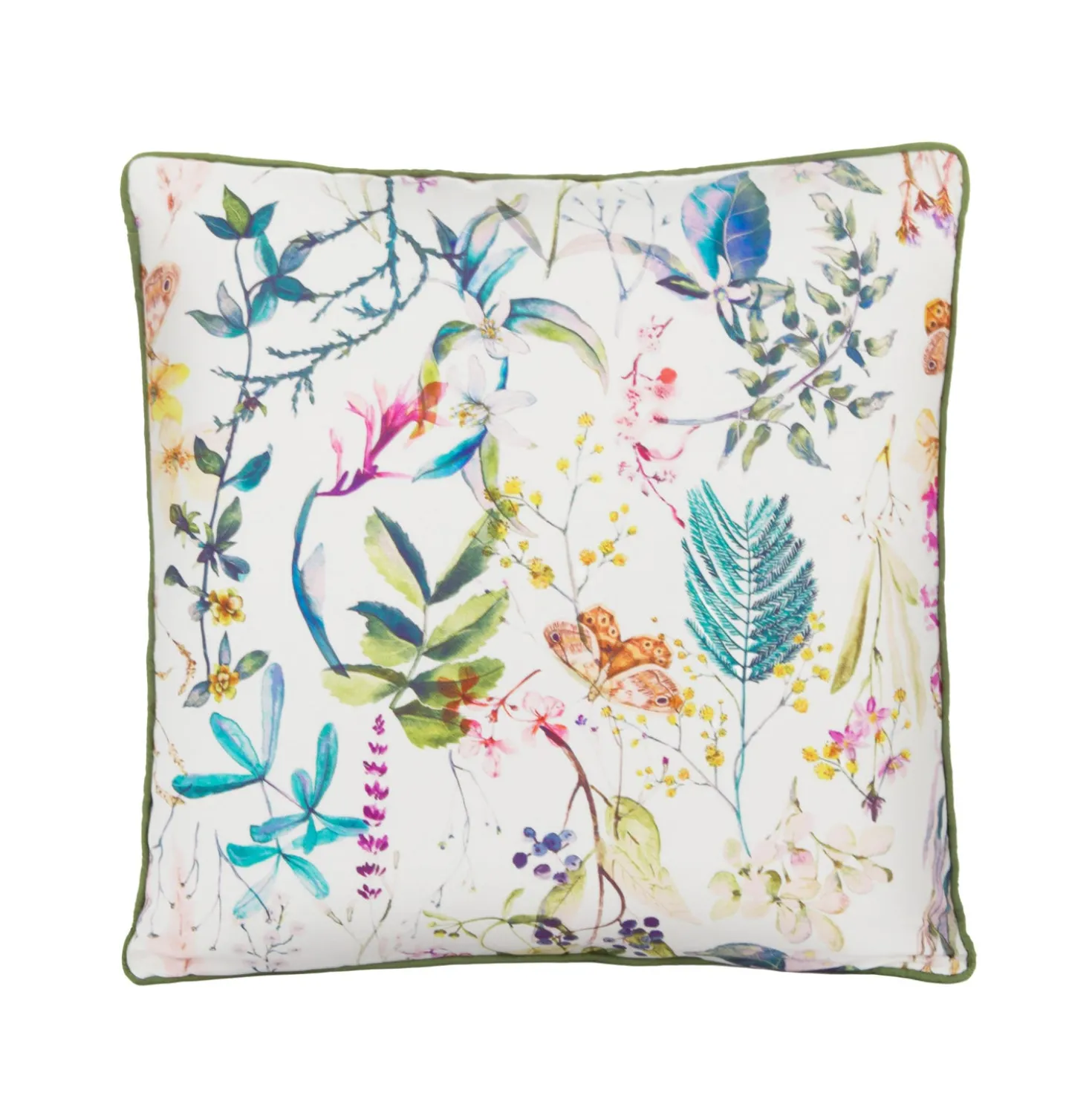 Cuscino divano 45x45 cm foglie colorate