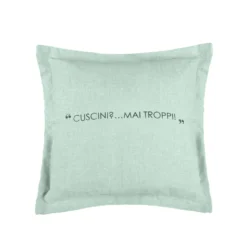 Cuscino divano 45x45 cm scritta verde
