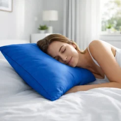 Cuscino guanciale fiocco memory Softy blu