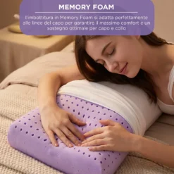Cuscino guanciale memory con essenza spray