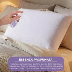 Cuscino guanciale memory con essenza spray