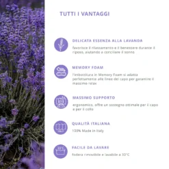 Cuscino guanciale profumato Lavanda memory