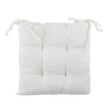Cuscino sedia 38x38 cm cotone bianco Slub