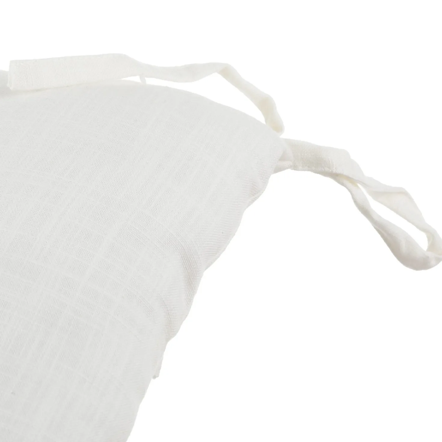 Cuscino sedia 38x38 cm cotone bianco Slub