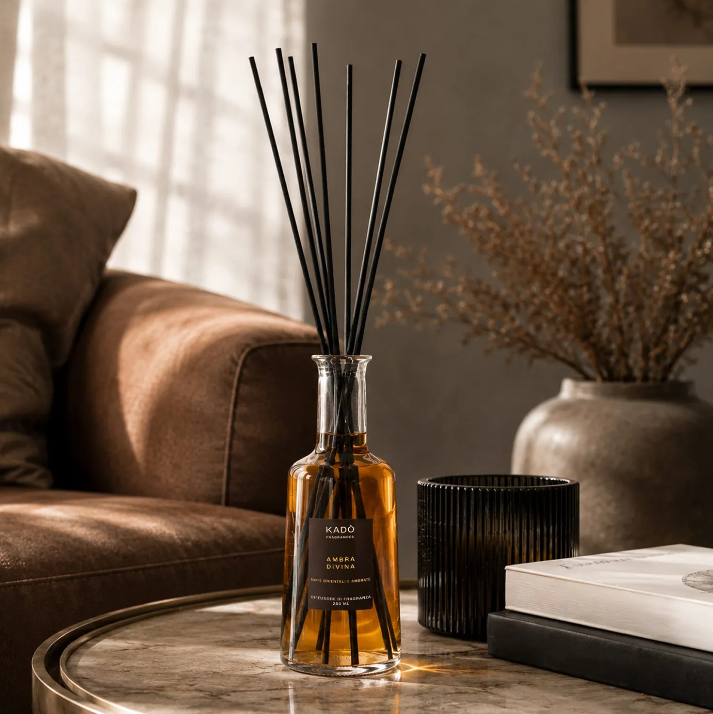 Diffusore ambiente con bastoncini 250 ml Ambra divina
