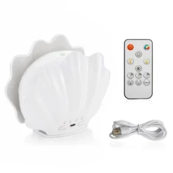 Diffusore conchiglia con cromoterapia bianco