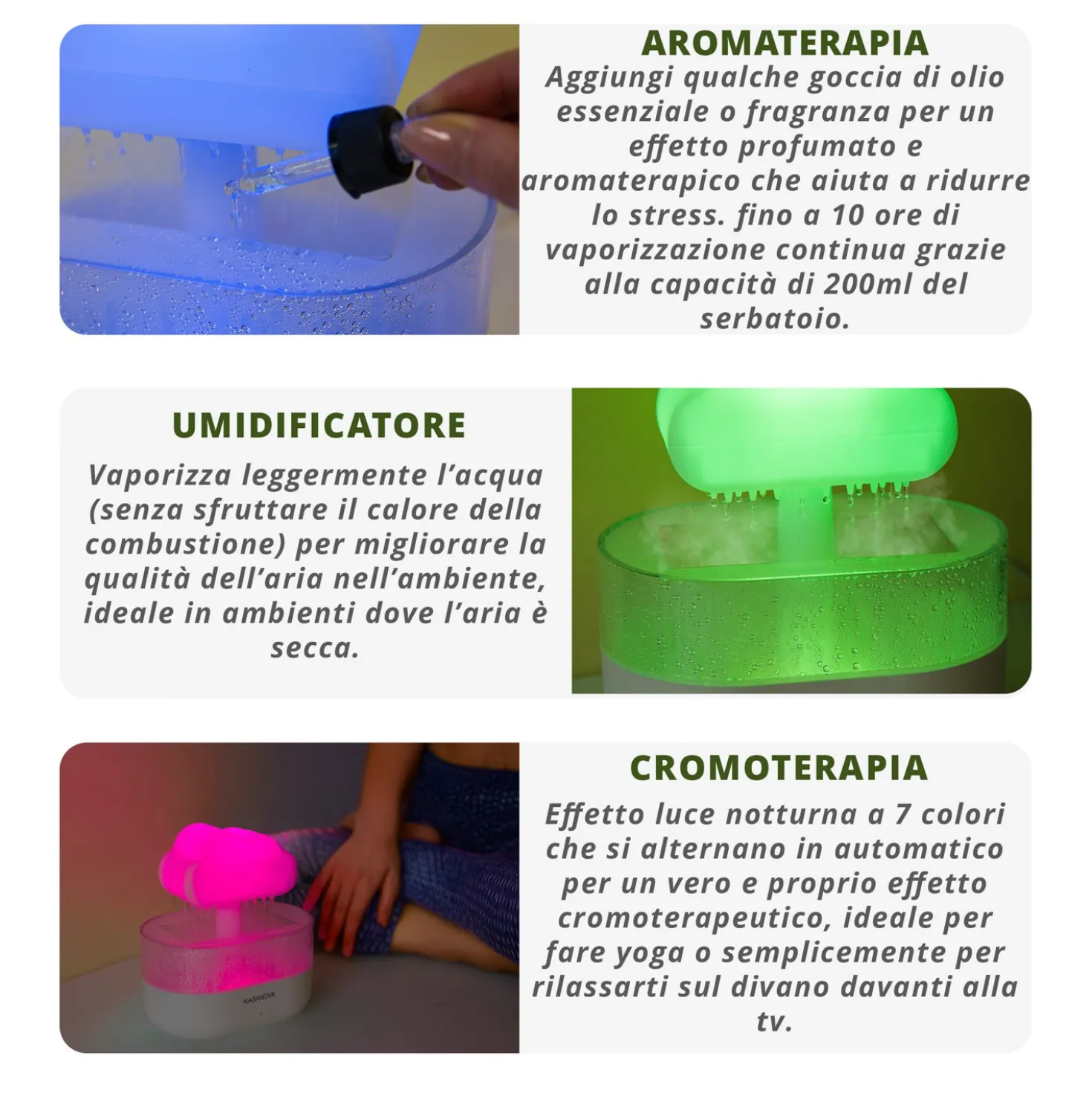 Diffusore elettrico 200 ml nuvola
