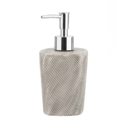 Dispenser sapone graffiato in stoneware, da 8x17 cm