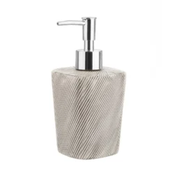 Dispenser sapone graffiato in stoneware, da 8x17 cm