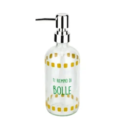 Dispenser sapone vetro 500 ml Bolle Color Bloom