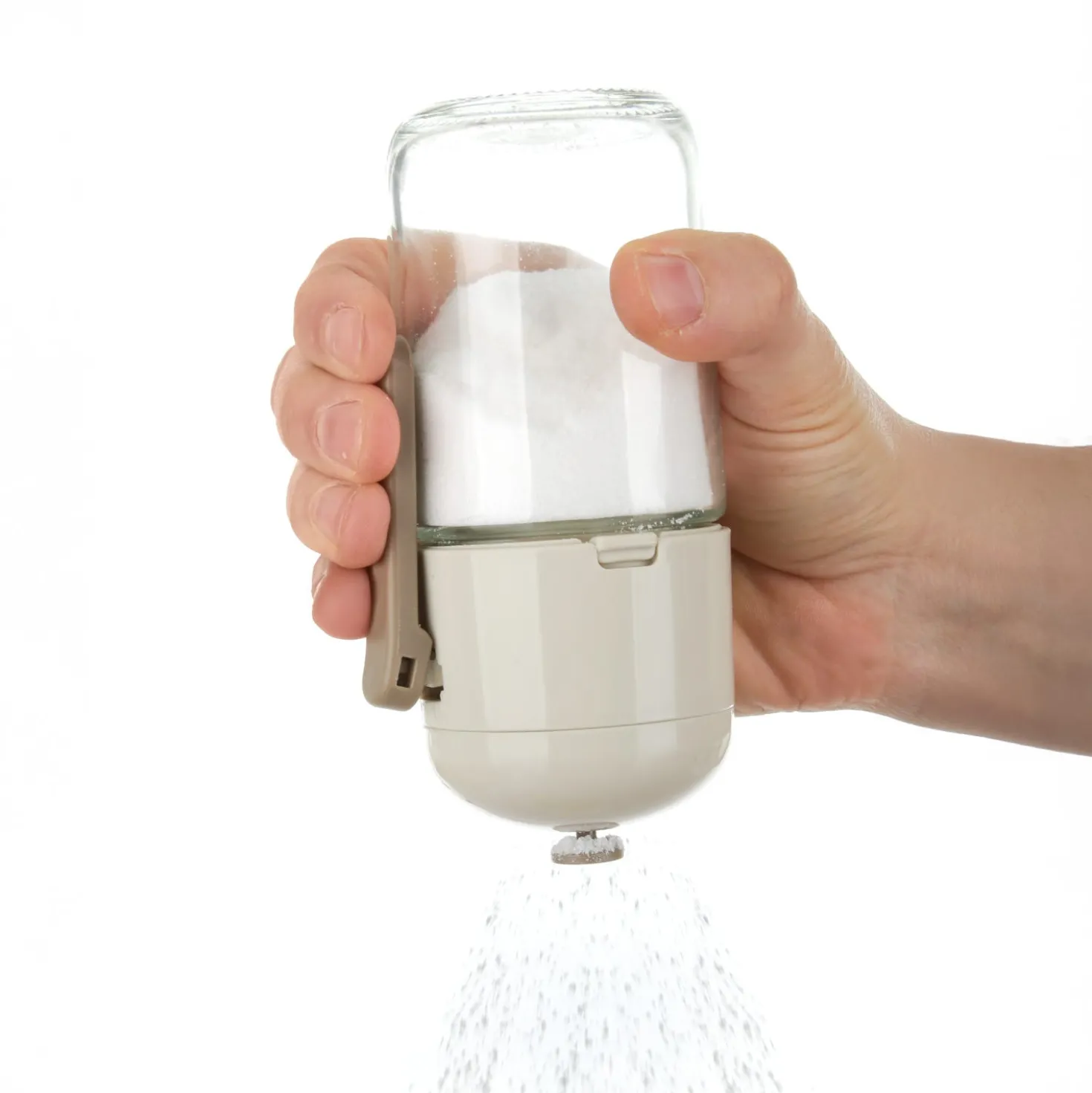 Dosatore sale in vetro 180 ml beige
