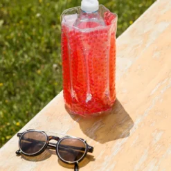 Fascia refrigerante in gel per bottiglia rosso
