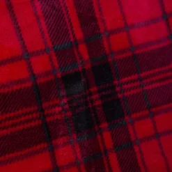 Felpa con cappuccio tartan rosso Flannel