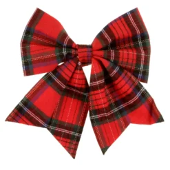 Fiocco natalizio 17x15 cm tartan