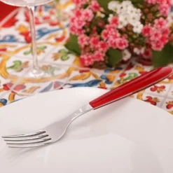 Forchetta rossa Vero Eme in acciaio inox