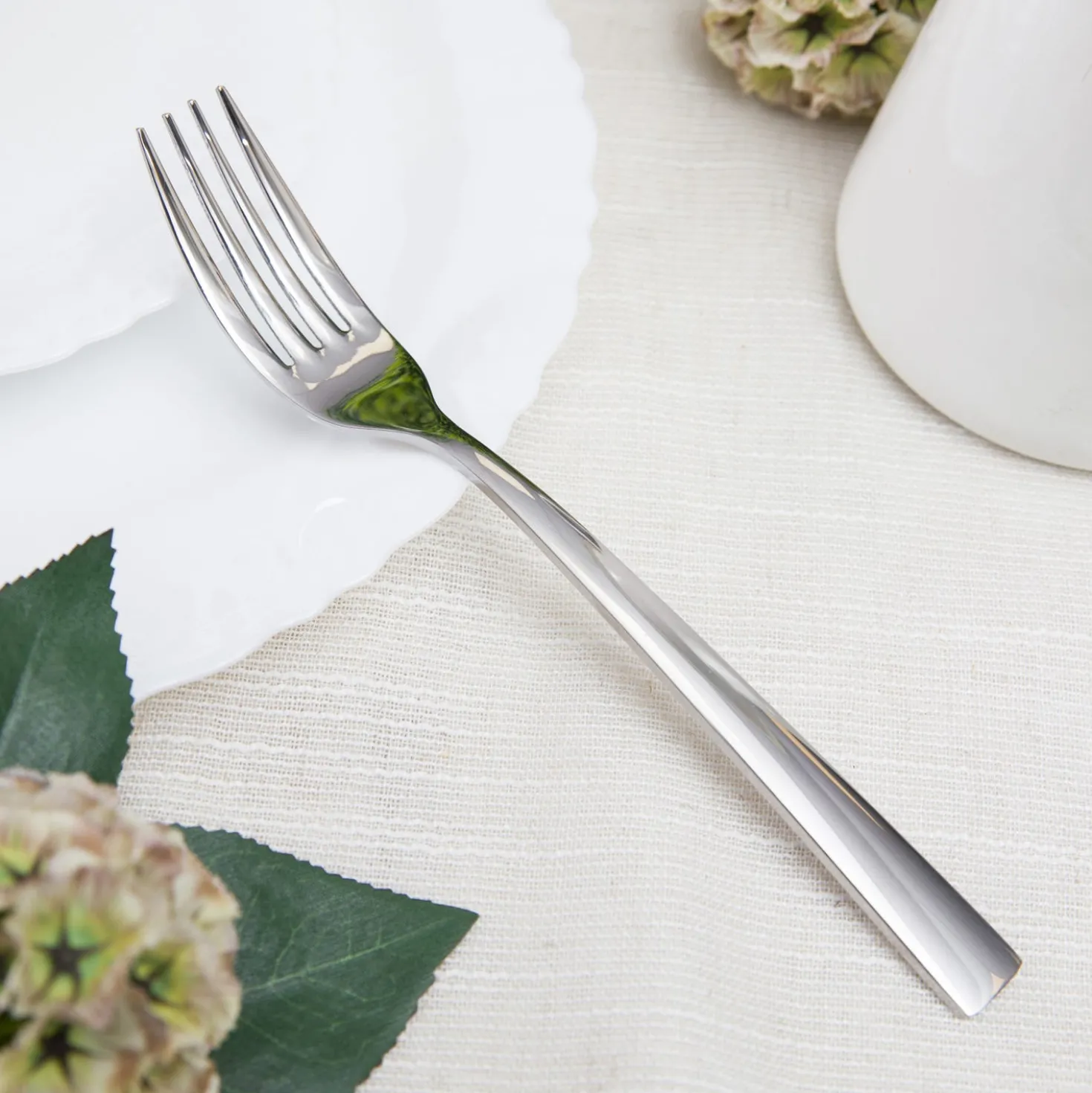 Forchetta Smile in acciaio inox, 20.5 cm