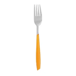 Forchetta tavola sfusa arancione in acciaio inox Silhouette