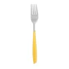Forchetta tavola sfusa giallo in acciaio inox Silhouette