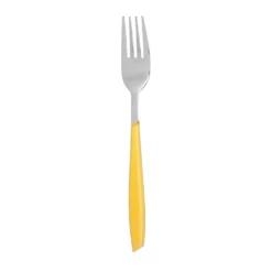 Forchetta tavola sfusa giallo in acciaio inox Silhouette