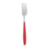 Forchetta tavola sfusa rosso in acciaio inox Silhouette