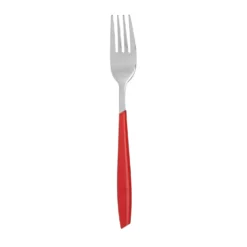 Forchetta tavola sfusa rosso in acciaio inox Silhouette