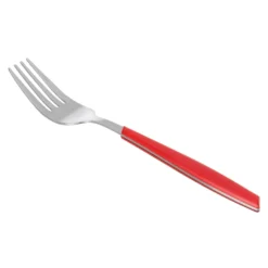 Forchetta tavola sfusa rosso in acciaio inox Silhouette