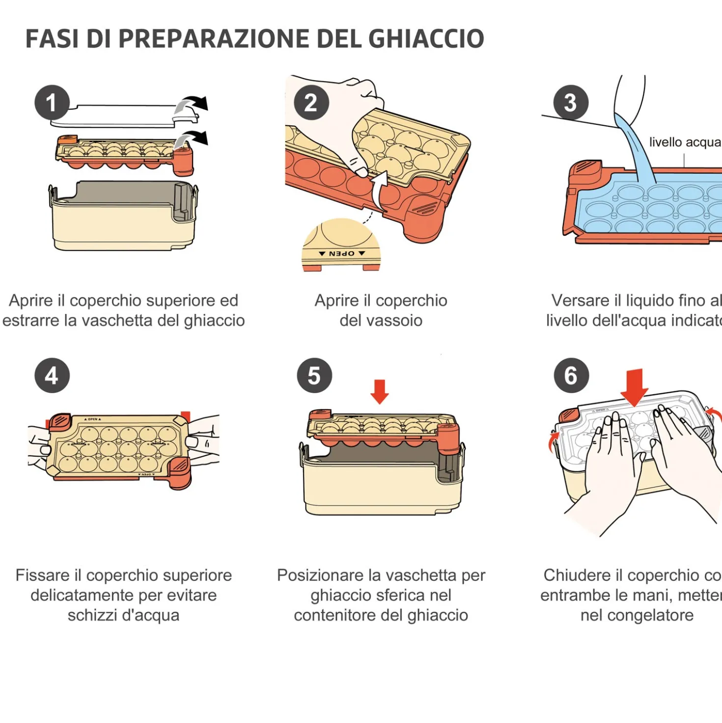 Formaghiaccio 16 sfere con contenitore giallo