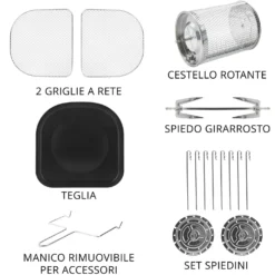 Forno friggitrice digitale ad aria 12 litri