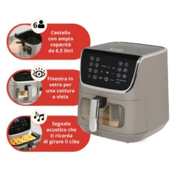 Friggitrice ad aria doppia resistenza 6,5 L Fatto in casa da Benedetta
