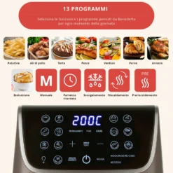 Friggitrice ad aria doppia resistenza 6,5 L Fatto in casa da Benedetta