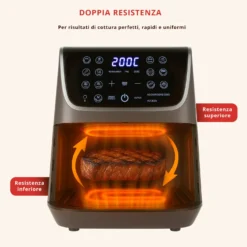 Friggitrice ad aria doppia resistenza 6,5 L Fatto in casa da Benedetta