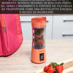 Frullatore portatile senza fili 350 ml corallo