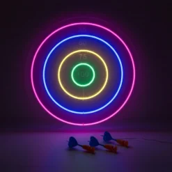 Gioco freccette neon 46 cm
