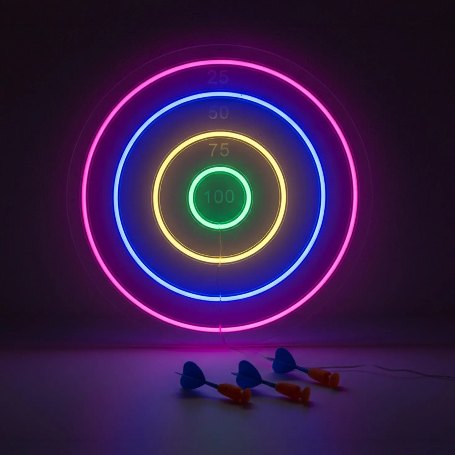 Gioco freccette neon 46 cm