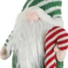 Gnomo Natale gambemolli 75 cm righe verde bianco