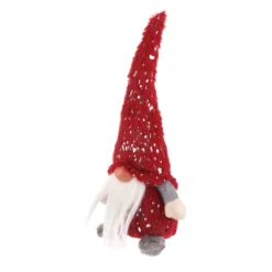 Gnomo natalizio fermaporta 26 cm, rosso