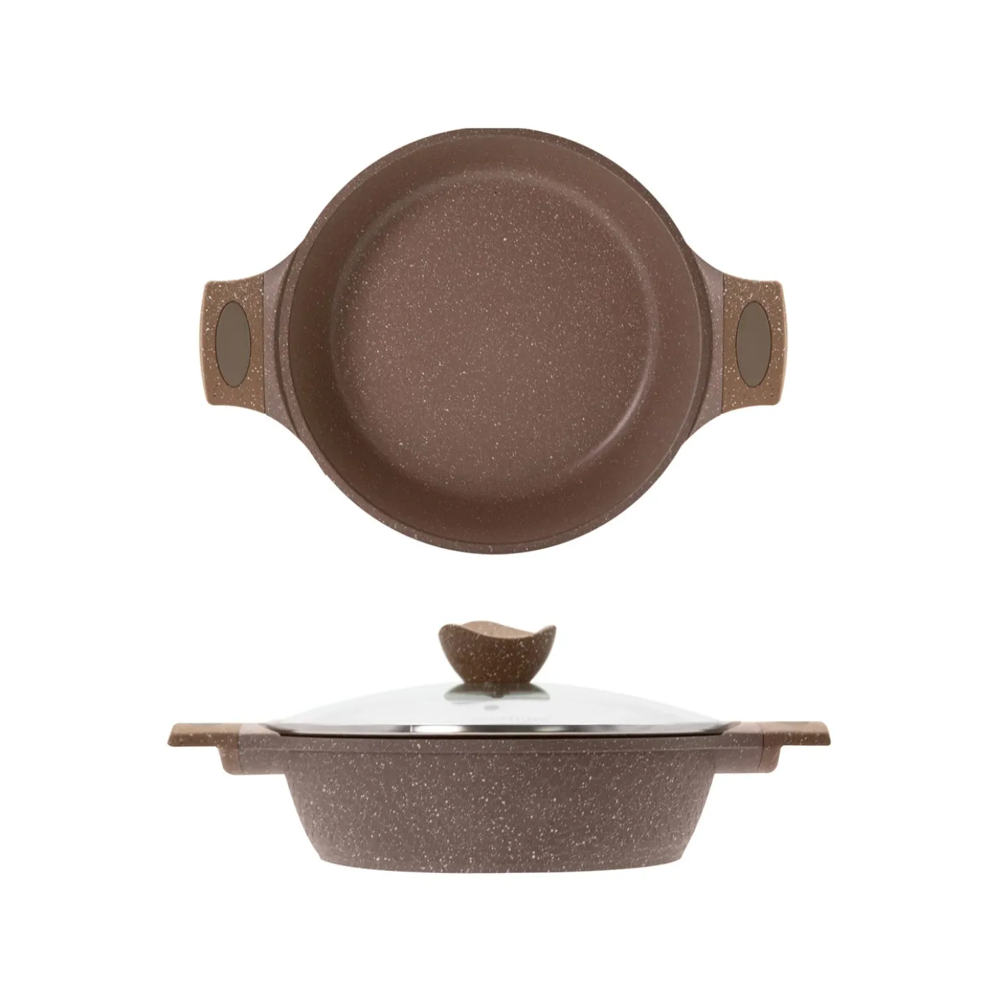 0% grassi tegame 24 cm, con coperchio