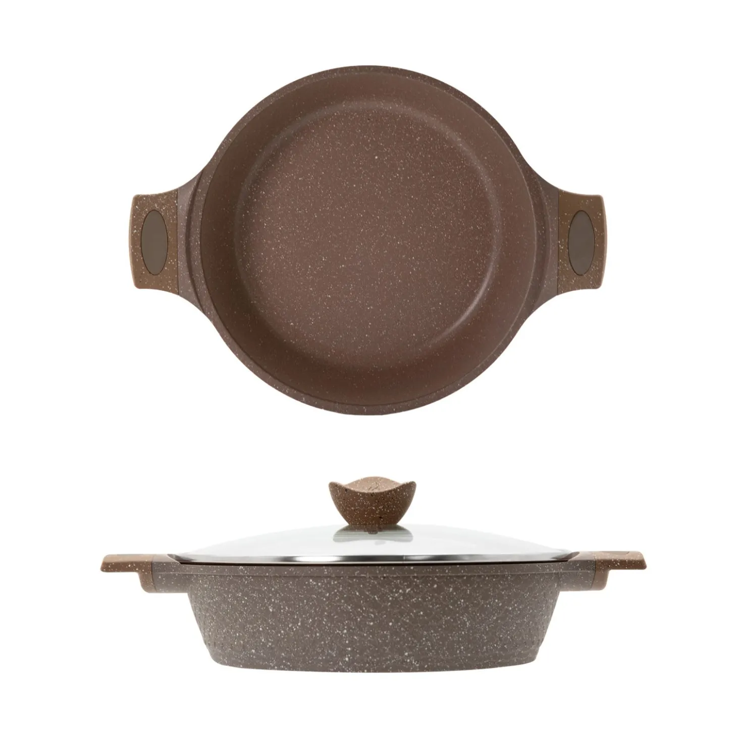 0% grassi tegame 28 cm, con coperchio