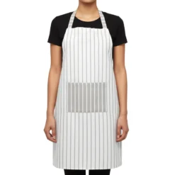 Grembiule da cucina cotone tinto filo righe scure