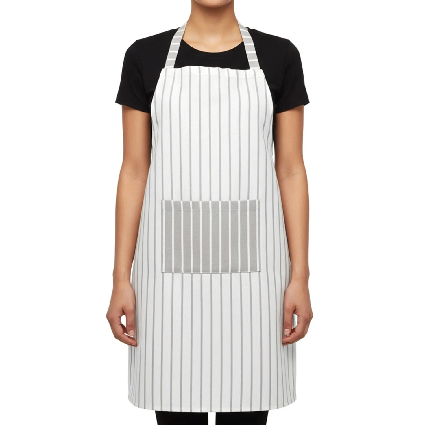 Grembiule da cucina cotone tinto filo righe scure